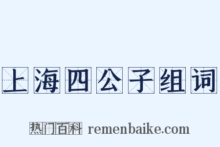 上海四公子组词是什么意思的图片